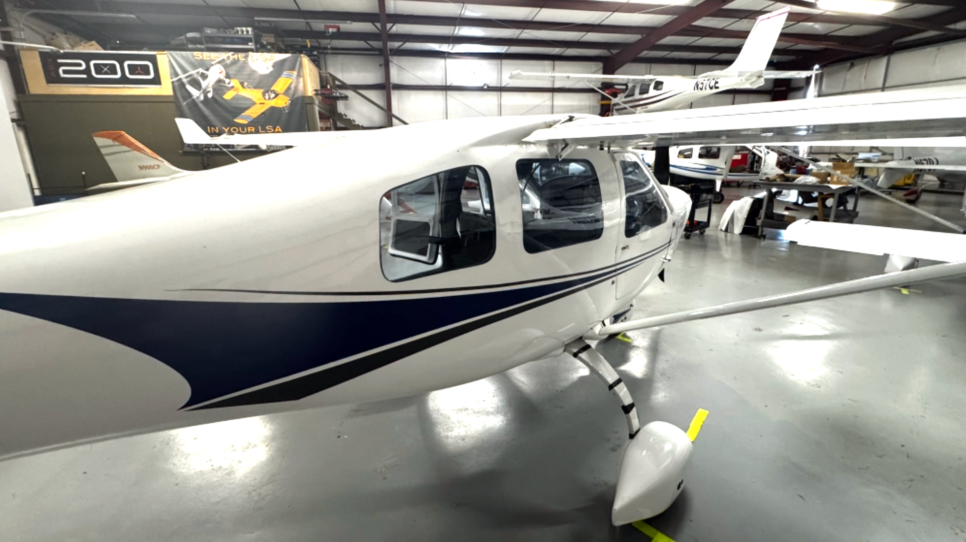 N779J Side View in Hangar
