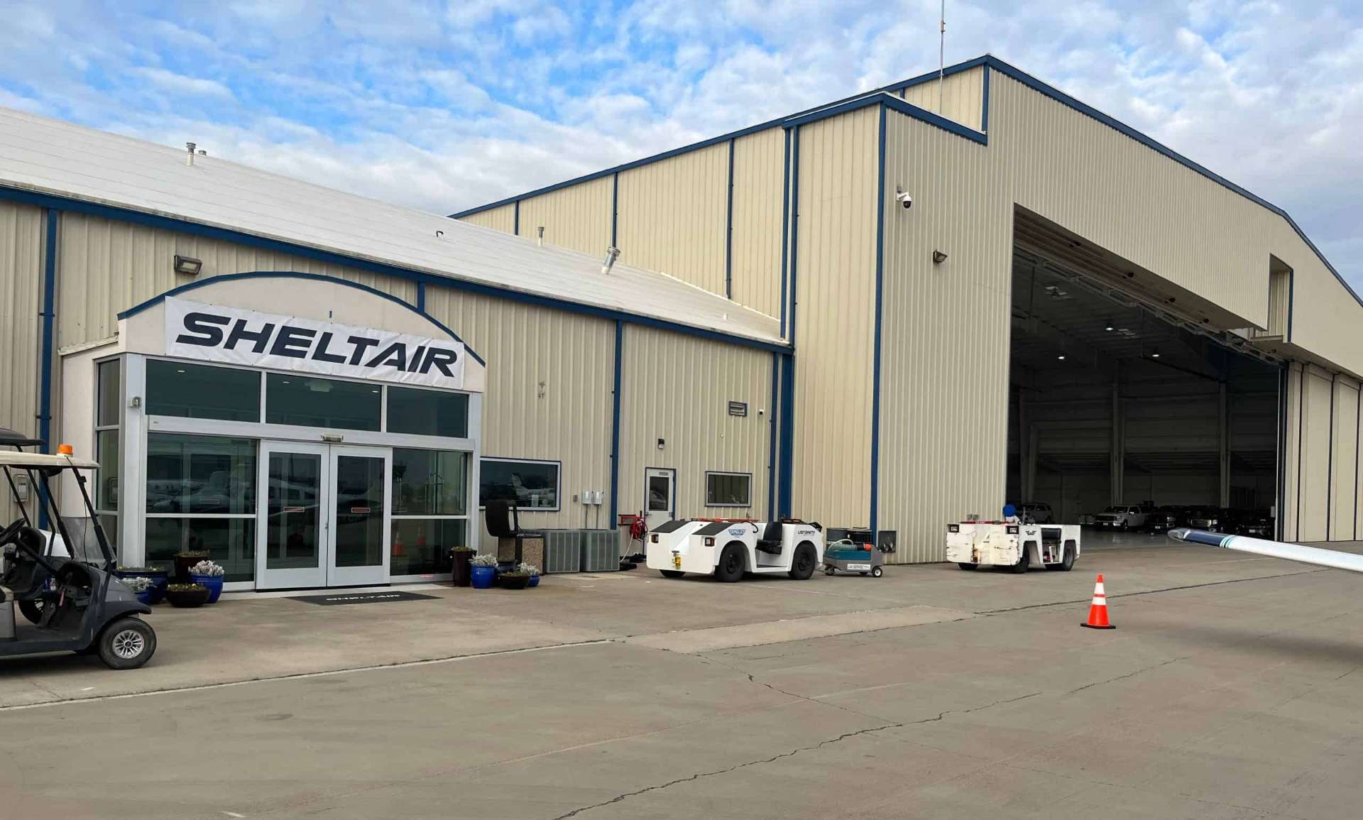 Sheltair FBO entrance at Denton Enterprise