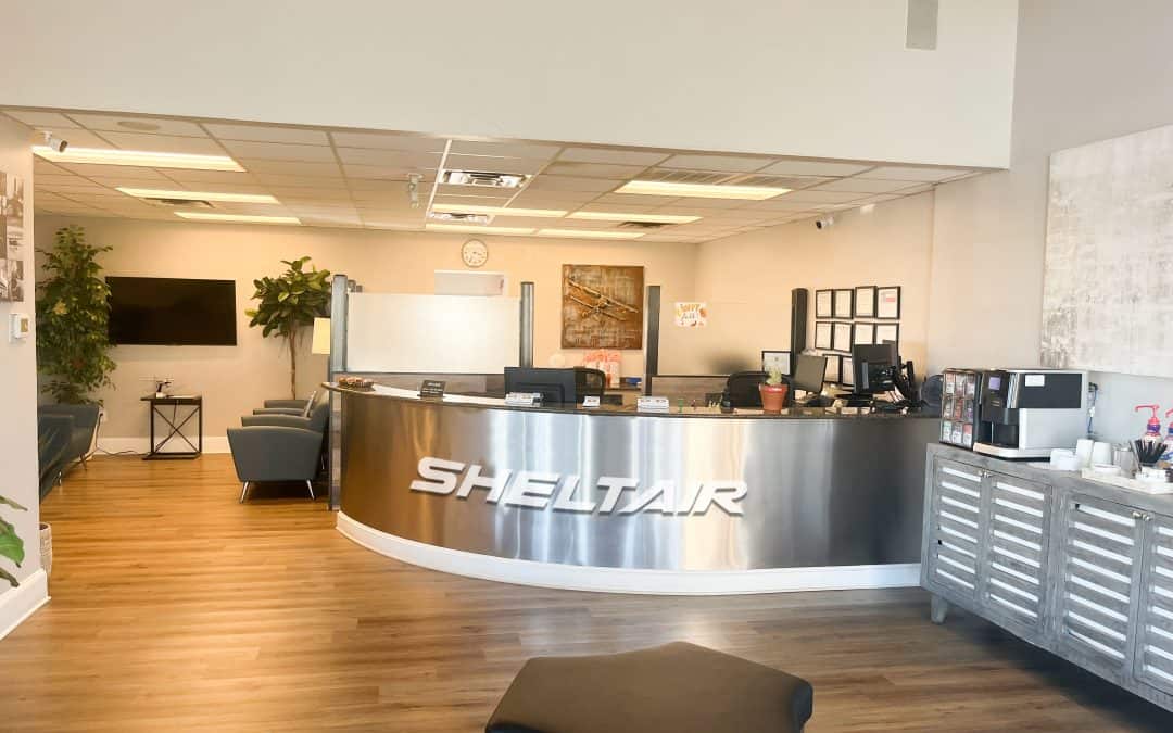 Sheltair FBO lobby and reception